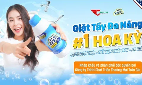 Trần Gia Distribution nhập khẩu và phân phối độc quyền Oxiclean - Thương hiệu giặt tẩy đa năng số 1 của Mỹ