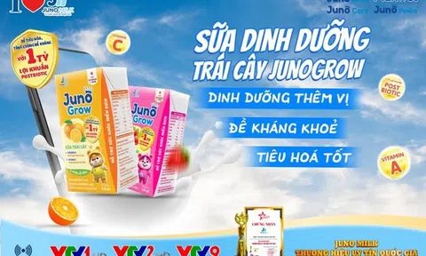 Từ “Hành trình từ trái tim” đến bàn ăn gia đình Việt: Juno Milk giới thiệu JunoGrow vị Dâu Cam với công thức 1 tỷ lợi khuẩn Postbiotic tiên phong