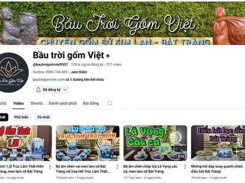 Kim Thoa - Người sáng lập Bầu Trời Gốm Việt chính thức nhận nút bạc YouTube