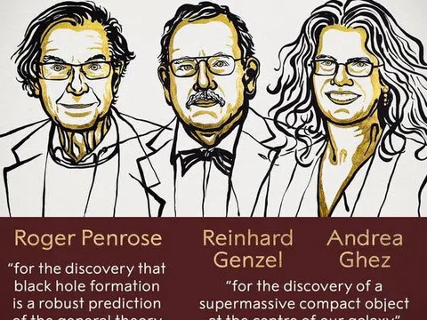 3 nhà khoa học nghiên cứu về hố đen vũ trụ giành giải Nobel vật lý 2020