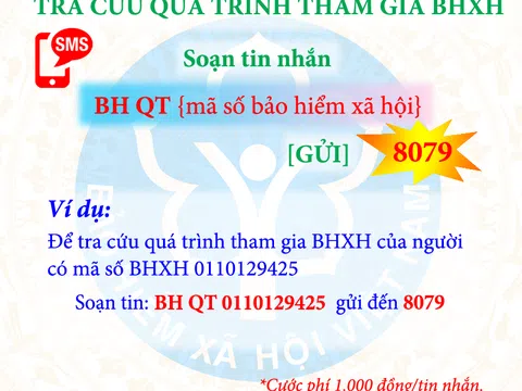Người dân có thể tra cứu quá trình đóng, hưởng BHXH, BHYT qua dịch vụ tin nhắn