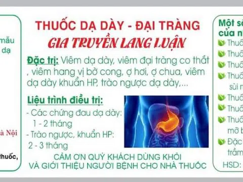 Đông y gia truyền Lang Luận: Phương thuốc bí truyền đẩy lùi bệnh dạ dày, đại tràng