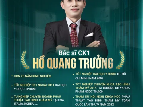 Dr Hồ Quang Trưởng: “ Bác sĩ thẩm mỹ không đơn giản là làm đẹp, mà còn mang lại hạnh phúc cho con tim”