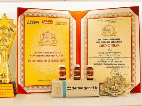 Sản phẩm Dermagenetic nhận danh hiệu “Sản phẩm Mesotherapy được yêu thích do Người tiêu dùng bình chọn”