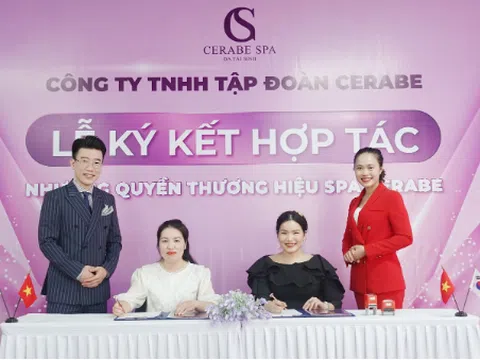 Lễ ký kết hợp tác giữa Chuỗi nhượng quyền thương hiệu Spa Cerabe và Tân chủ Spa Ma Thị Loan