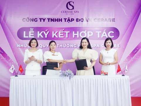 Tân giám đốc Lù Thị Bông ký kết nhận quyền thương hiệu Spa Cerabe
