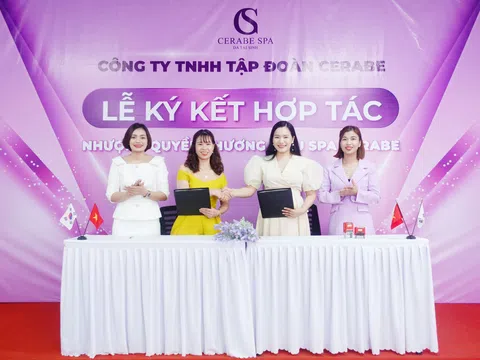 Lễ ký kết hợp tác nhượng quyền Cerabe Spa với giám đốc Nguyễn Thị Mười