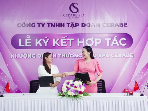 Chúc mừng tân giám đốc Phạm Thị Thảo ký kết nhận quyền thương hiệu Spa Cerabe