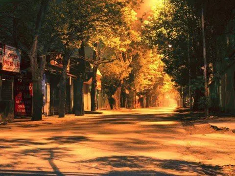 Phố vắng lãng mạn trong đêm ở Hà Nội